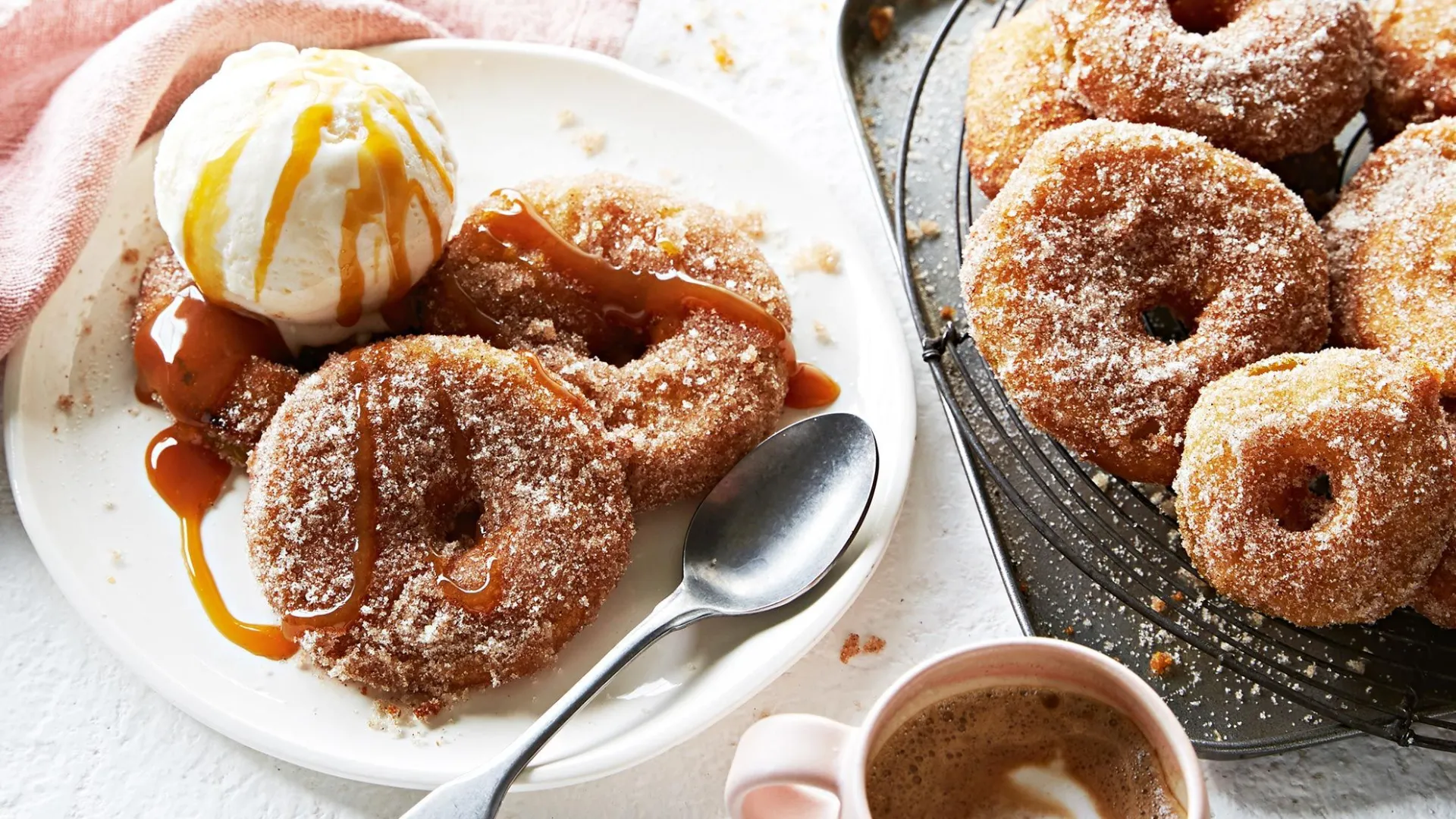 Apple fritters with ginger beer batter